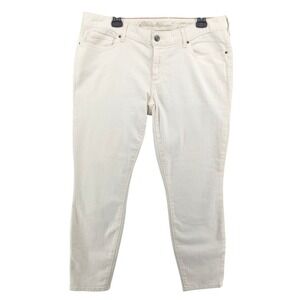 Eddie Bauer Skinny Jeans Size‎ 14 White Mid Rise Stretch Denim Pants